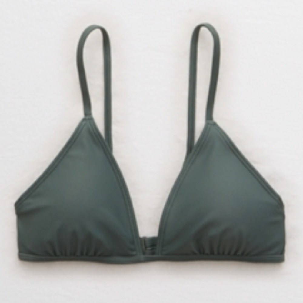 Aerie Olive Green Triangle Bikini Top